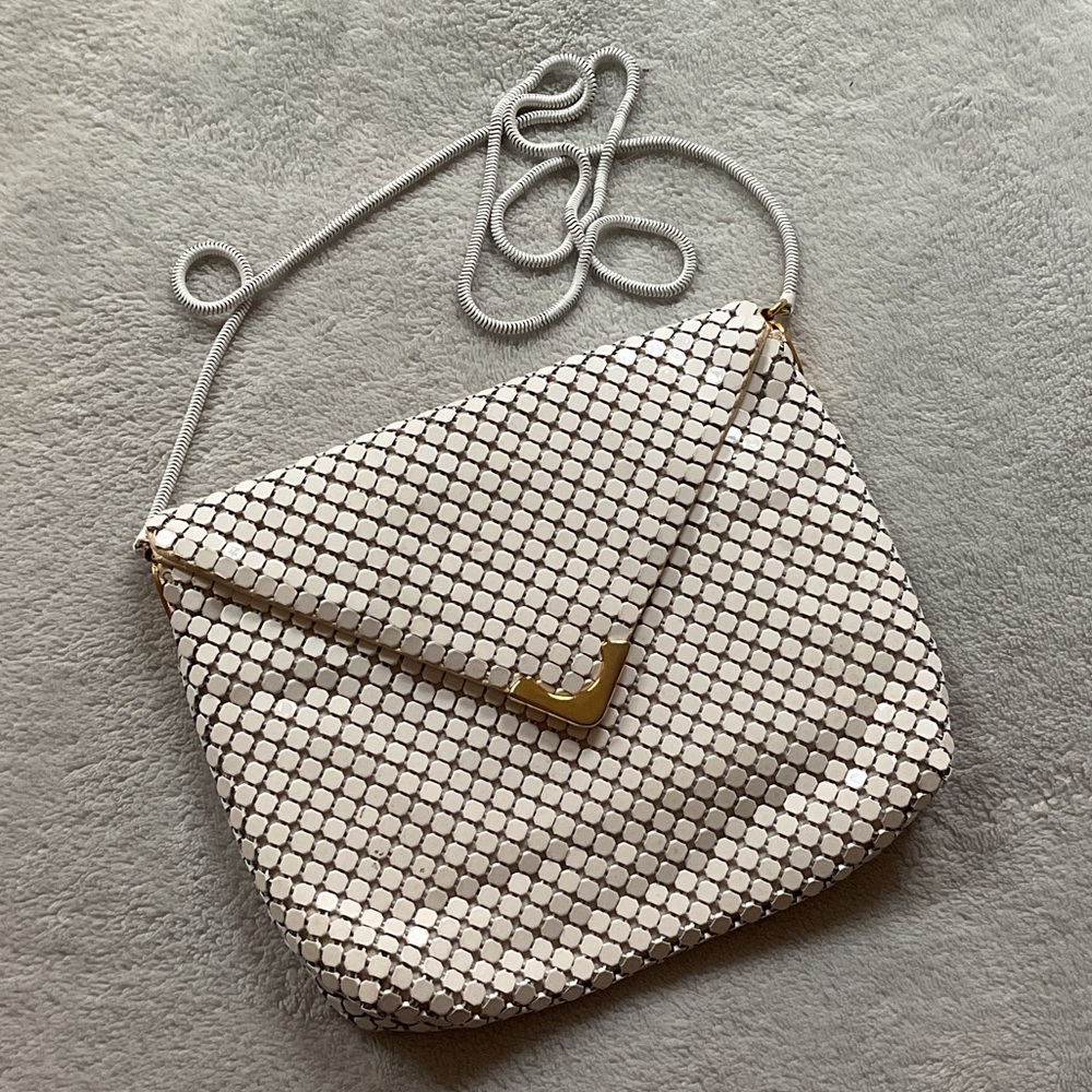 La Regale White and Gold Crossbody Bag